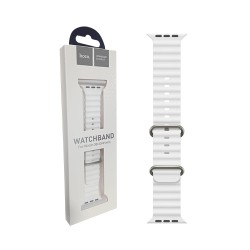 Hoco Double Buckle Silicone Bracelet for iWatch WA12 Original Series Marine (42/44/45/49mm) White Hoco Double Buckle Silicone Bracelet for iWatch WA12 Original Series Marine (42/44/45/49mm) White